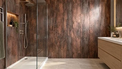 Стінова панель для ванної кімнати Cooper Metallic Matt PVC шириною 1 метр